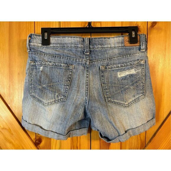 Aeropostale Size 0 Boyfriend Distressed Jean Cuffed Shorts (0882) - Picture 2 of 3
